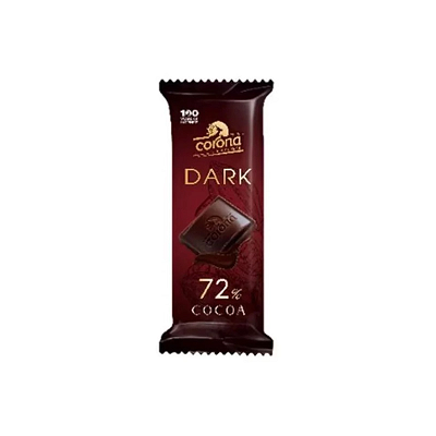 كورونا شيكولاته دارك 72% 80جم