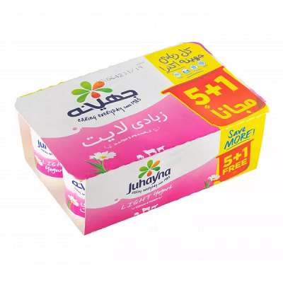 جهينه زبادي لايت 105 جم عرض  5+1 مجانا