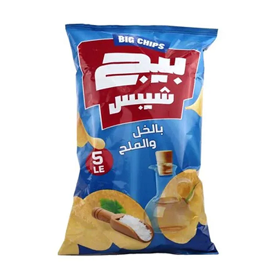 بيج شيبسي خل وملح 5ج