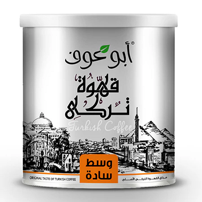 ابو عوف قهوه وسط ساده 250جم صفيح